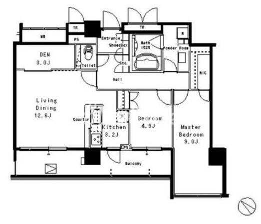 MFPR目黒タワーの物件間取画像